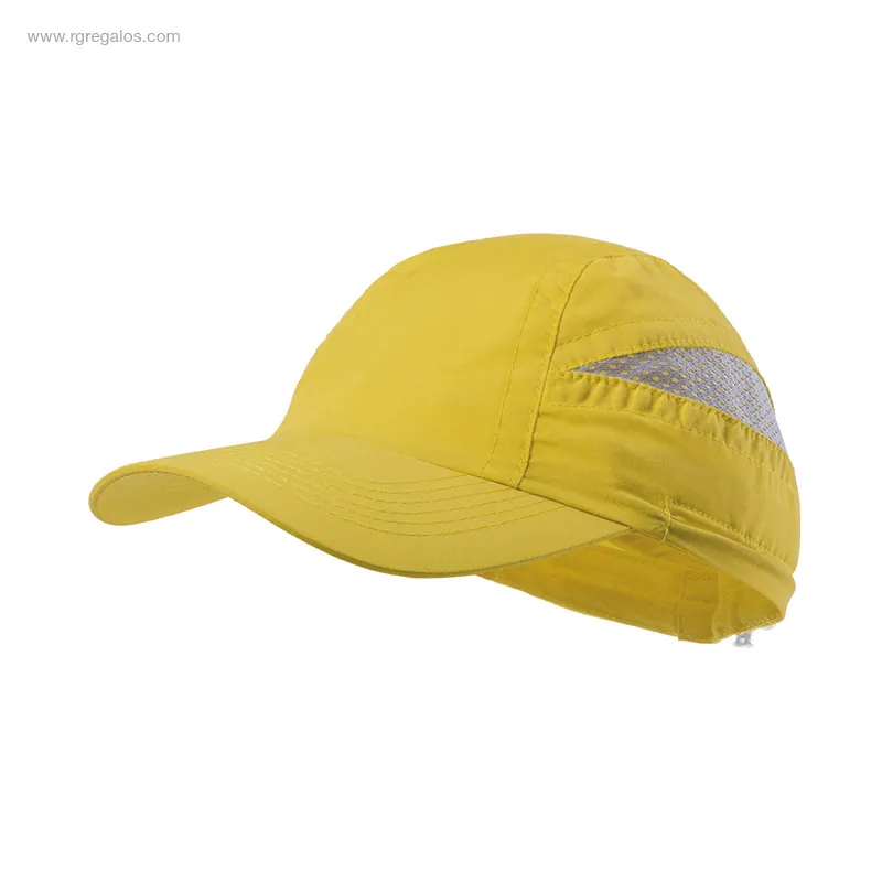 Gorra deportiva redecilla amarilla RG regalos