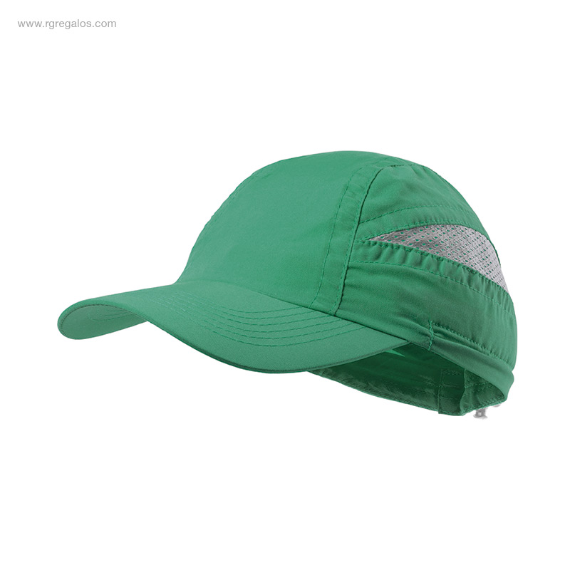 Gorra deportiva redecilla verde RG regalos