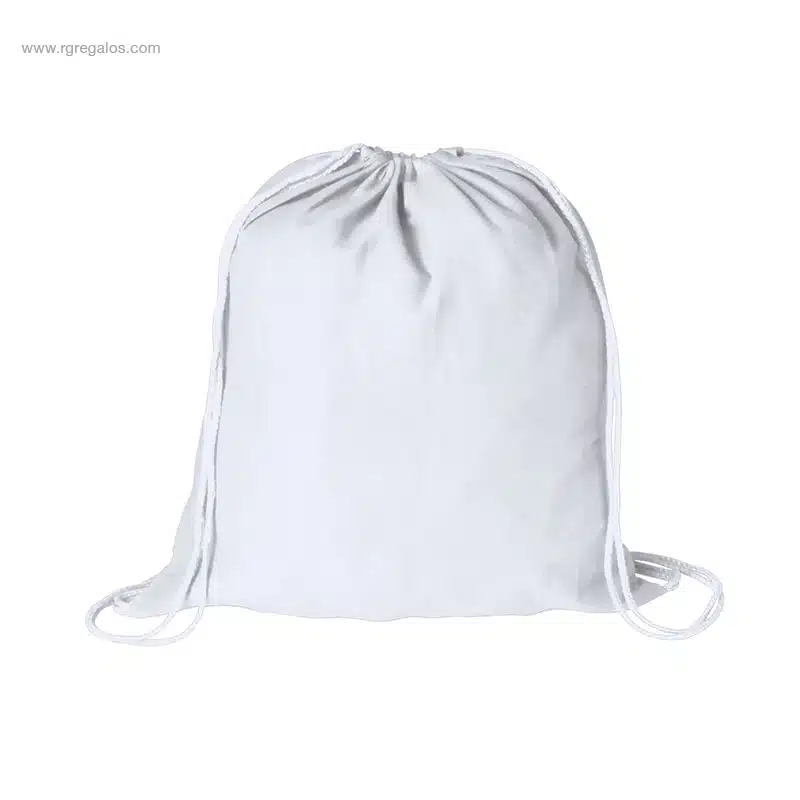 Mochila saco barata de algodón blanca