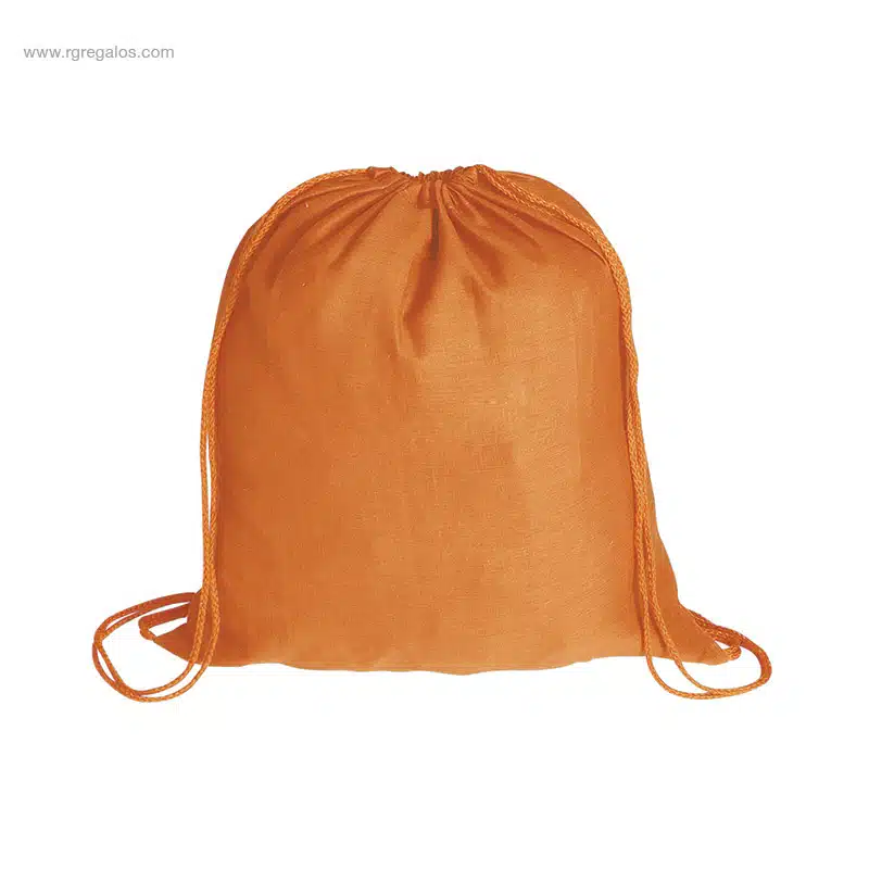 Mochila saco barata de algodón naranja