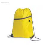 Mochila saco con bolsillo amarilla