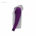 Sudadera personalizada bicolor gris púrpura