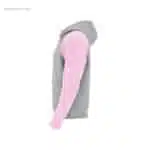 Sudadera personalizada bicolor gris rosa manga