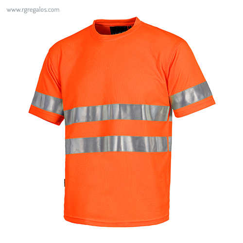 Camiseta alta visibilidad combinada o lisa naranja rg regalos publicitarios