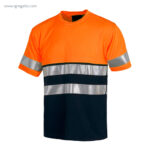 Camiseta alta visibilidad combinada o lisa naranja y azul rg regalos publicitarios