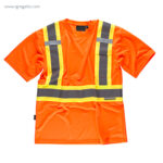 Camiseta alta visibilidad con bolsillo naranja mc rg regalos publicitarios