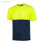 Camiseta alta visibilidad manga corta amarilla y azul rg regalos publicitarios