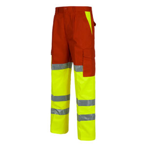 Pantalón alta visibilidad 214 amarillo y rojo - RG regalos publicitarios