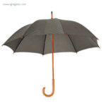 Paraguas mango y caña de madera gris rg regalos publicitarios