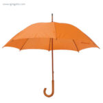 Paraguas mango y caña de madera naranja rg regalos publicitarios
