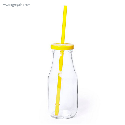 Tarro de cristal 320 ml amarillo rg regalos publicitarios