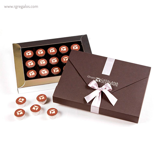 Cajas con bombones personalizados 15 bombones rg regalos publicitarios