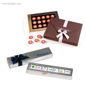 Cajas con bombones personalizados rg regalos publicitarios