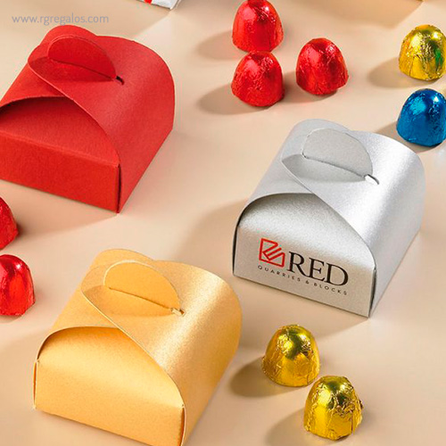 Acusación Admirable Entretenimiento Mini cajas bombones personalizadas | RG regalos publicitarios