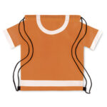 Mochila saco en forma de camiseta naranja rg regalos promocionales