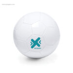 Balón de fútbol barato blanco logo RG regalos publicitarios