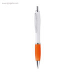 Bolígrafo con pulsador y clip metálico naranja rg regalos publicitarios