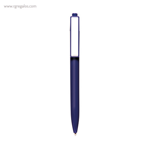 Bolígrafo plástico cierre pulsador púrpura rg regalos publicitarios