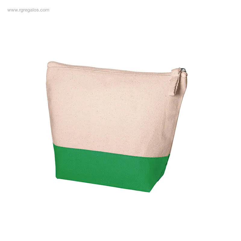Neceser-algodón bicolor-verde-RG-regalos