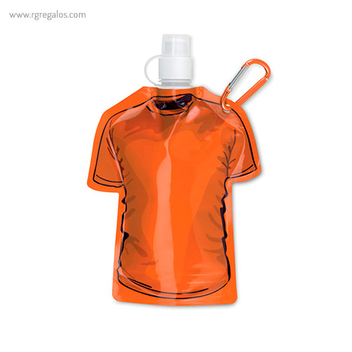 Botellín forma camiseta naranja - RG regalos publicitarios