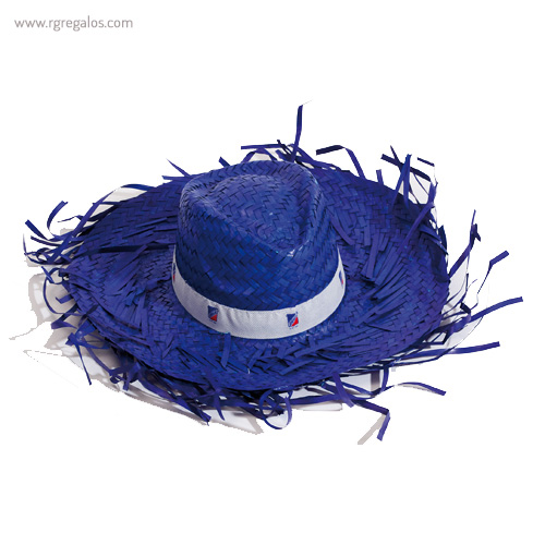 Sombrero con flecos filagarchados azul rg regalos publicitarios