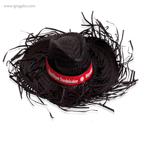 Sombrero con flecos filagarchados negro rg regalos publicitarios