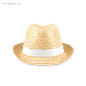 Sombrero de papel paja cinta blanca rg regalos publicitarios
