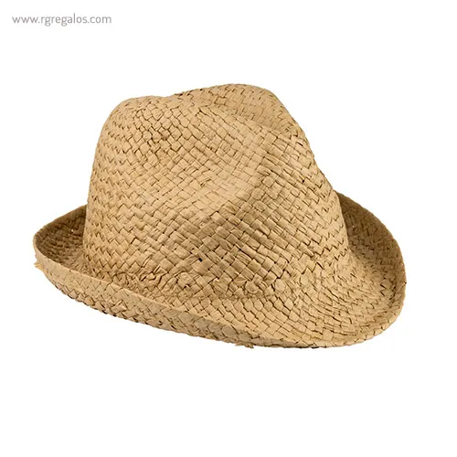 Sombrero de papel paja flexible camel rg regalos publicitarios