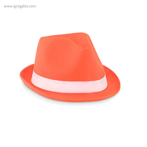 Sombrero de poliéster de colores naranja rg regalos publicitarios