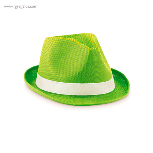 Sombrero de poliéster de colores verde rg regalos publicitarios