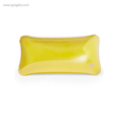 Almohadilla inflable transparente amarilla rg regalos publicitarios