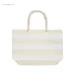 Bolsa de playa algodón rayas para logo blanca