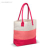 Bolsa de playa en yute rayas rosa - RG regalos publicitarios
