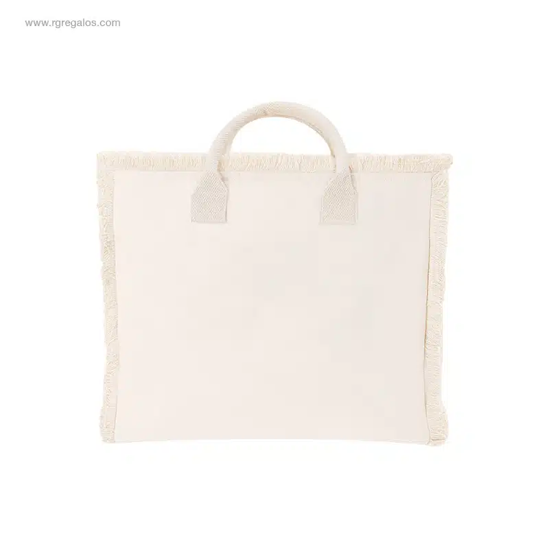 Bolsa de playa personalizada flecos asas cortas