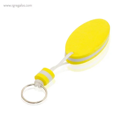 Llavero flotante bicolor en EVA amarillo - RG regalos publicitarios