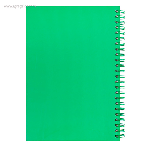 Cuaderno a5 combinado verde rg regalos publicitarios