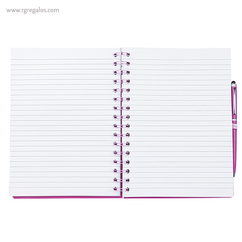 Cuaderno con bolígrafo hojas rg regalos publicitarios