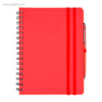 Cuaderno con bolígrafo rojo rg regalos publicitarios