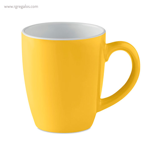 Taza cerámica colores 300 ml amarillo - RG regalos publicitarios