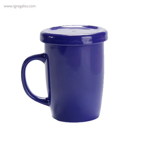 Taza de cerámica para te azul rg regalos publicitarios