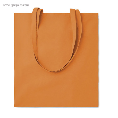 Bolsa 100 algodón colores naranja rg regalos de empresa
