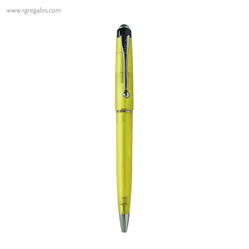 Bolígrafo borghini plástico v100 frost amarillo rg regalos publicitarios