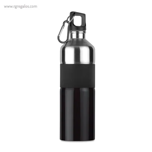 Botella de acero inoxidable bicolor negro rg regalos publicitarios