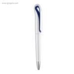 Bolígrafo giratorio en abs blanco clip azul rg regalos publicitarios