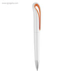 Bolígrafo giratorio en abs blanco clip naranja rg regalos publicitarios