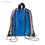 Mochila saco laterales reflectantes azul rg regalos publicitarios