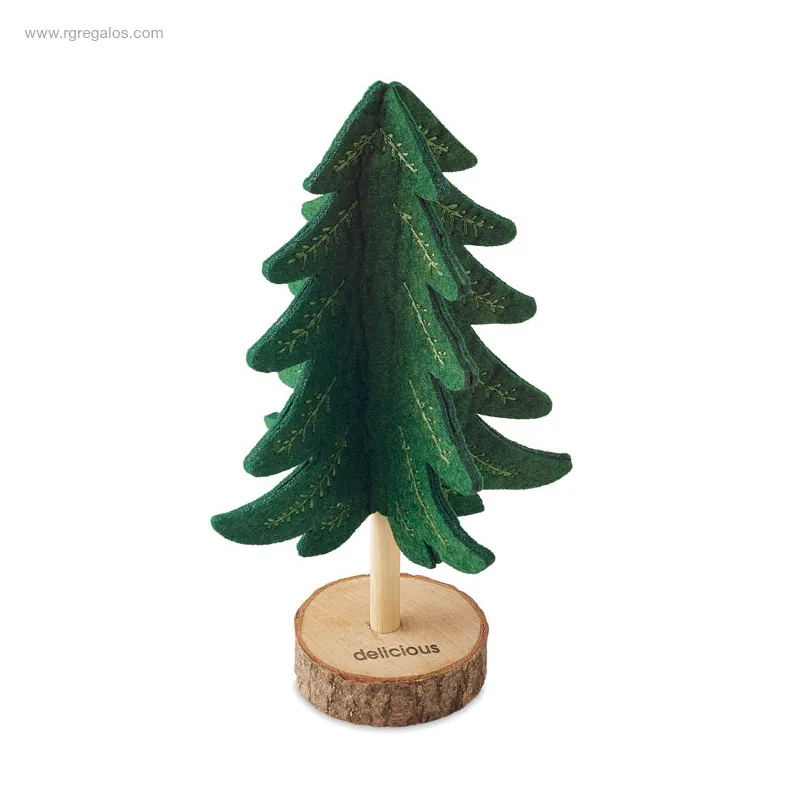 Árbol-navidad-fieltro-RPET-verde-logo-RG-regalos