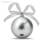 Bola de navidad altavoz plata detrás rg regalos publicitarios 1