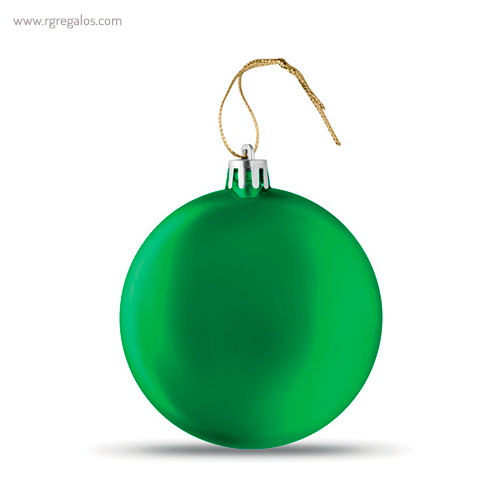 Bola de navidad en pp verde rg regalos publicitarios