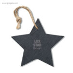 Colgante de pizarra estrella con logo - RG regalos publicitarios
